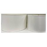 White Drum Lamp Shades Pair - Large & Medium
