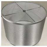 Silver Metal Drum Lamp Shade & Interior Spider Frame