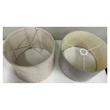 Lampshades - Beige & Gray Textured Linen (3-Piece Set)