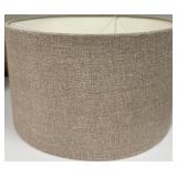 Beige Fabric Drum Lamp Shades - Set of 3