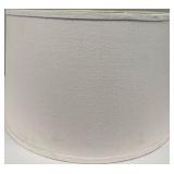 Lampshade - White Drum Fabric With Spider Fitter For Table Lamps