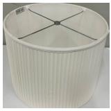 Port 68 Pleated Lampshade - White Drum Shade & Spider Fitter
