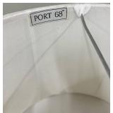 Port 68 Pleated Lampshade - White Drum Shade & Spider Fitter