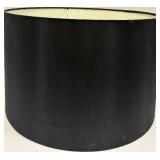 Lampshades - Brown Satin & White Pleated & Black Cylinder (Lot of 3)