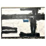 Framed Abstract Painting 32 x 41 in Gold Frame - Modern Wall Art Décor for Living Room