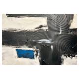 Framed Abstract Painting 32 x 41 in Gold Frame - Modern Wall Art Décor for Living Room