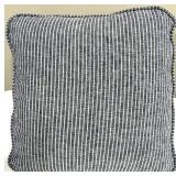 Throw Pillow Feather Blend Indigo Stripe 18x18 - 2-Pack