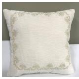 Envogue 18x18 Decorative Throw Pillows Set of 2 - Embroidered Border & Pattern