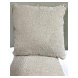 Beige Diamond Pattern Throw Pillows (Lot of 2)