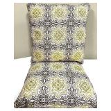 Patterned Damask Throw Pillows - Yellow & Gray Set of 2