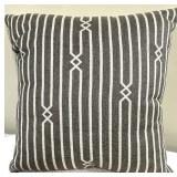 DV KAP HOME Throw Pillow - Gray Stripe Geometric Pattern