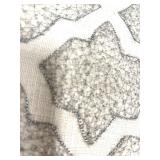 Throw Pillow - Gray & Ivory Geometric Trellis Pattern