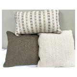 Decorative Throw Pillows (Lot of 3)