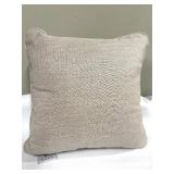 Summer Classics Throw Pillows - Beige Plaid & Textured Linen Set of 3