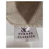 Summer Classics Throw Pillows - Beige Plaid & Textured Linen Set of 3