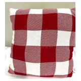 Red & White Buffalo Check Throw Pillows - Set of 3