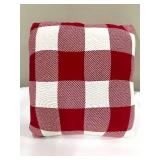Red & White Buffalo Check Throw Pillows - Set of 3