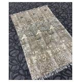 Creative Co-Op Rug - Distressed Floral Pattern