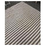Striped Indoor Rug - Grey & Cream