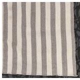 Beige & Gray Striped Area Rug - Woven Textile