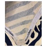 Zebra Print Rug Navy & Cream