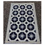 Capel Compass Rug - Navy & Ivory Compass Rose Pattern
