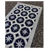 Capel Compass Rug - Navy & Ivory Compass Rose Pattern
