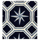 Capel Compass Rug - Navy & Ivory Compass Rose Pattern