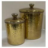 Hammered Brass Canisters & Moscow Mules Mugs