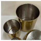 Hammered Brass Canisters & Moscow Mules Mugs