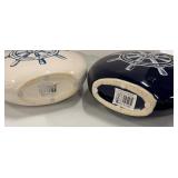 Wooden Anchor Decor & Two Vases - 27.5 Inches Tall