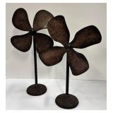 Metal Propeller Decor Pair & Blessed Sign