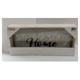 Gold-Tone Geometric Wire Cube Sculpture and Welcome Home Decor