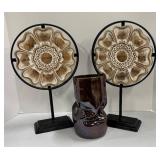 Bloomingville Vase with Medallion Decor Pair