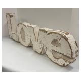 Distressed Wooden Love Decor