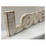Distressed Wooden Love Decor