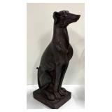 Globe on Stand with Armillary Rings, Creative Co-op Wooded Tray & Black Greyhound Statue