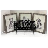 Dog Sketch Prints Trio & Let