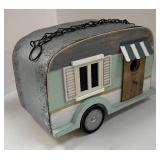 Creative Co-Op Hello Little One Sign, Trailer Birdhouse & Green Bus Planter