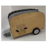 Creative Co-Op Hello Little One Sign, Trailer Birdhouse & Green Bus Planter