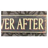Creative Co-Op Happily Ever After Wooden Sign 50"