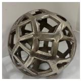 Decorative Metal Welcome Sign & Geometric Sphere