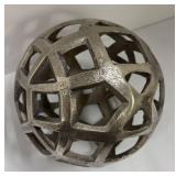 Decorative Metal Welcome Sign & Geometric Sphere