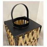 Pair of Woven Lantern Candle Holders