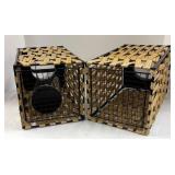 Pair of Woven Lantern Candle Holders