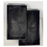 Two Black Trays, Candle Holder, Paris Motif Journal and Garden Guidebooks Book Boxes