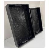 Two Black Trays, Candle Holder, Paris Motif Journal and Garden Guidebooks Book Boxes