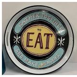 Hampton Forge Oceana Lime Aqua Fish Platter, Bottles, Eat Tin Tray and More