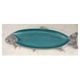 Hampton Forge Oceana Lime Aqua Fish Platter, Bottles, Eat Tin Tray and More