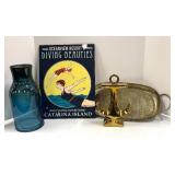 Oceanview Resort Diving Beauties Catalina Island Sign & Nautical Decor: Anchor, Tray and Teal Vase